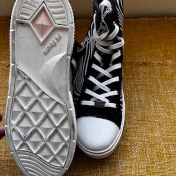 NEW PF Flyers Chill house Collab Black White High Top Sneakers Women’s Sz 8 NWOT - Picture 13 of 13